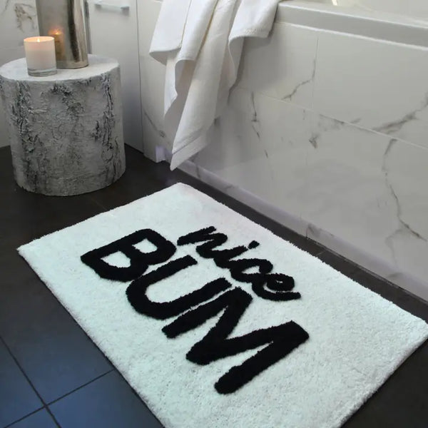 Valentinlife Wholesale Nice Bum Slogan Bath Mat – Non-Slip Super Soft Bathroom Rug