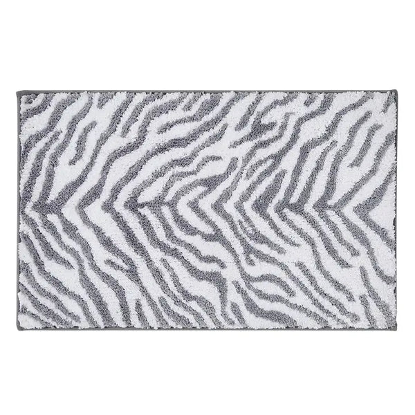 Valentinlife Zebra Print Ultra Soft Bath Mat – Non-Slip Stylish Bathroom Rug