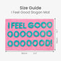 Valentinlife Wholesale I Feel Good Slogan Bath Mat – Non-Slip Colourful Tufted Bathroom Rug