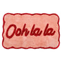 Valentinlife Wholesale Ooh La La Slogan Scallop Bath Mat – Non-Slip Scalloped Edge Bathroom Rug