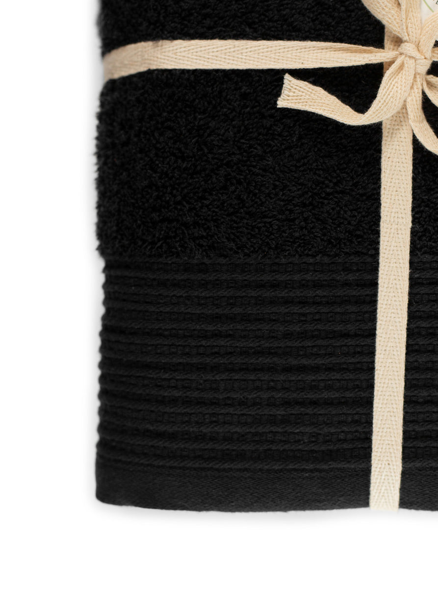 100% Organic Cotton Bath Towels – Soft, Eco-Friendly, Gift-Ready Towels with Ribbon