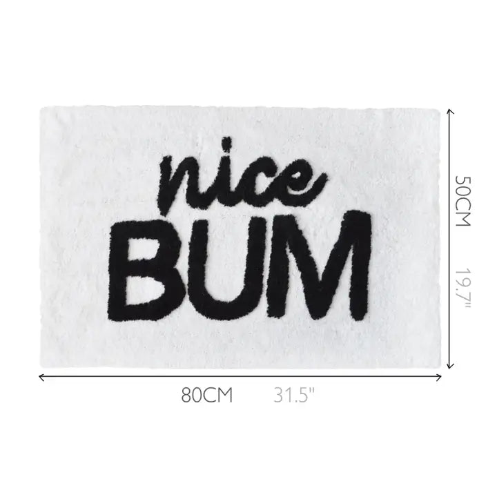 Valentinlife Wholesale Nice Bum Slogan Bath Mat – Non-Slip Super Soft Bathroom Rug