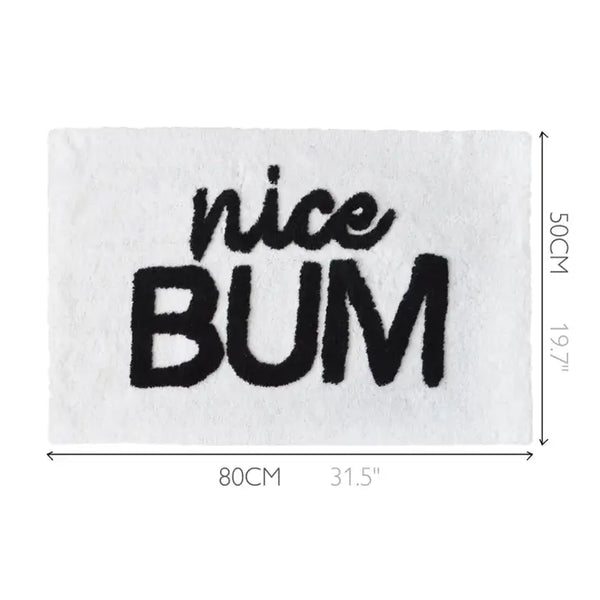 Valentinlife Wholesale Nice Bum Slogan Bath Mat – Non-Slip Super Soft Bathroom Rug