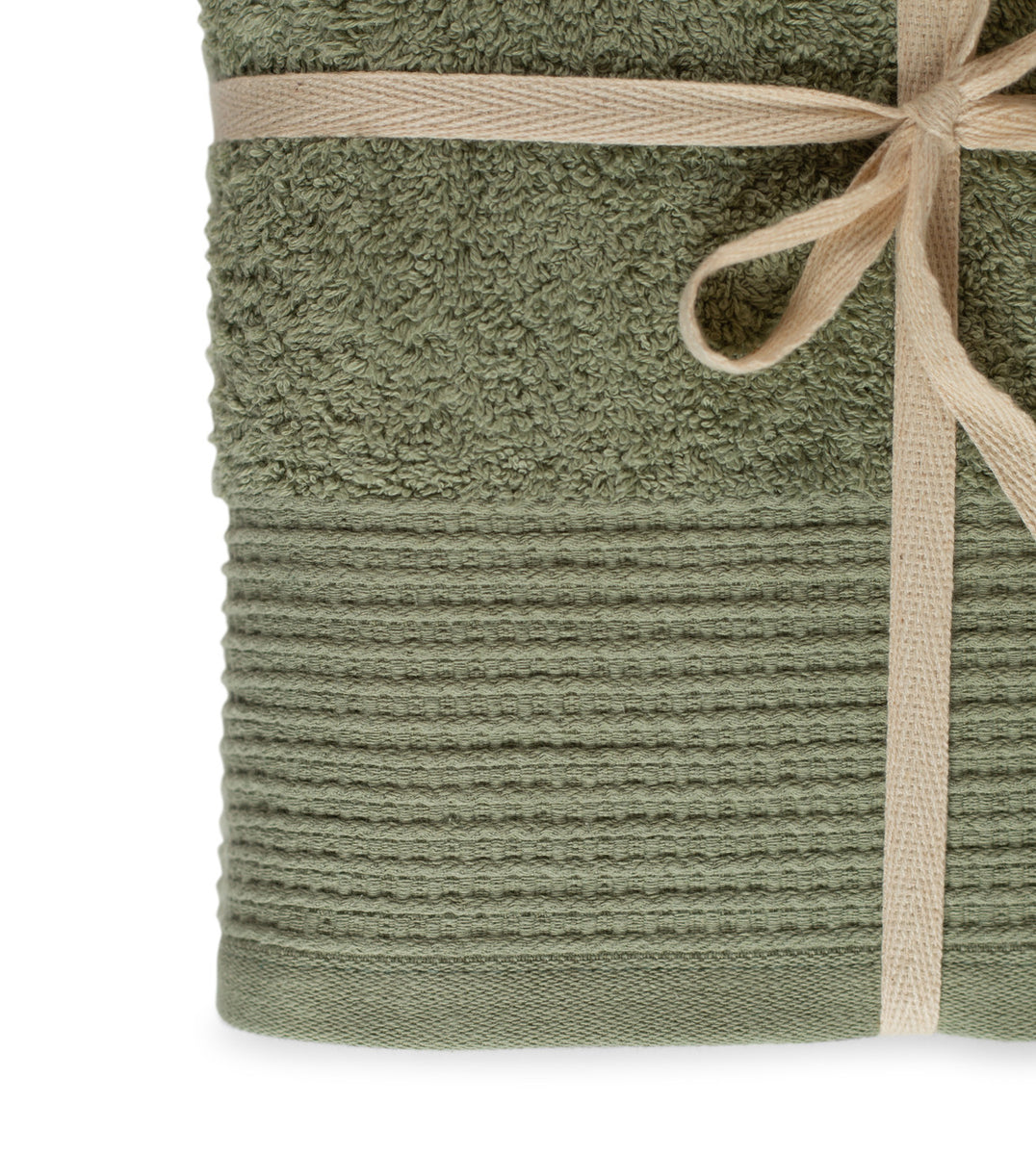 100% Organic Cotton Bath Towels – Soft, Eco-Friendly, Gift-Ready Towels with Ribbon