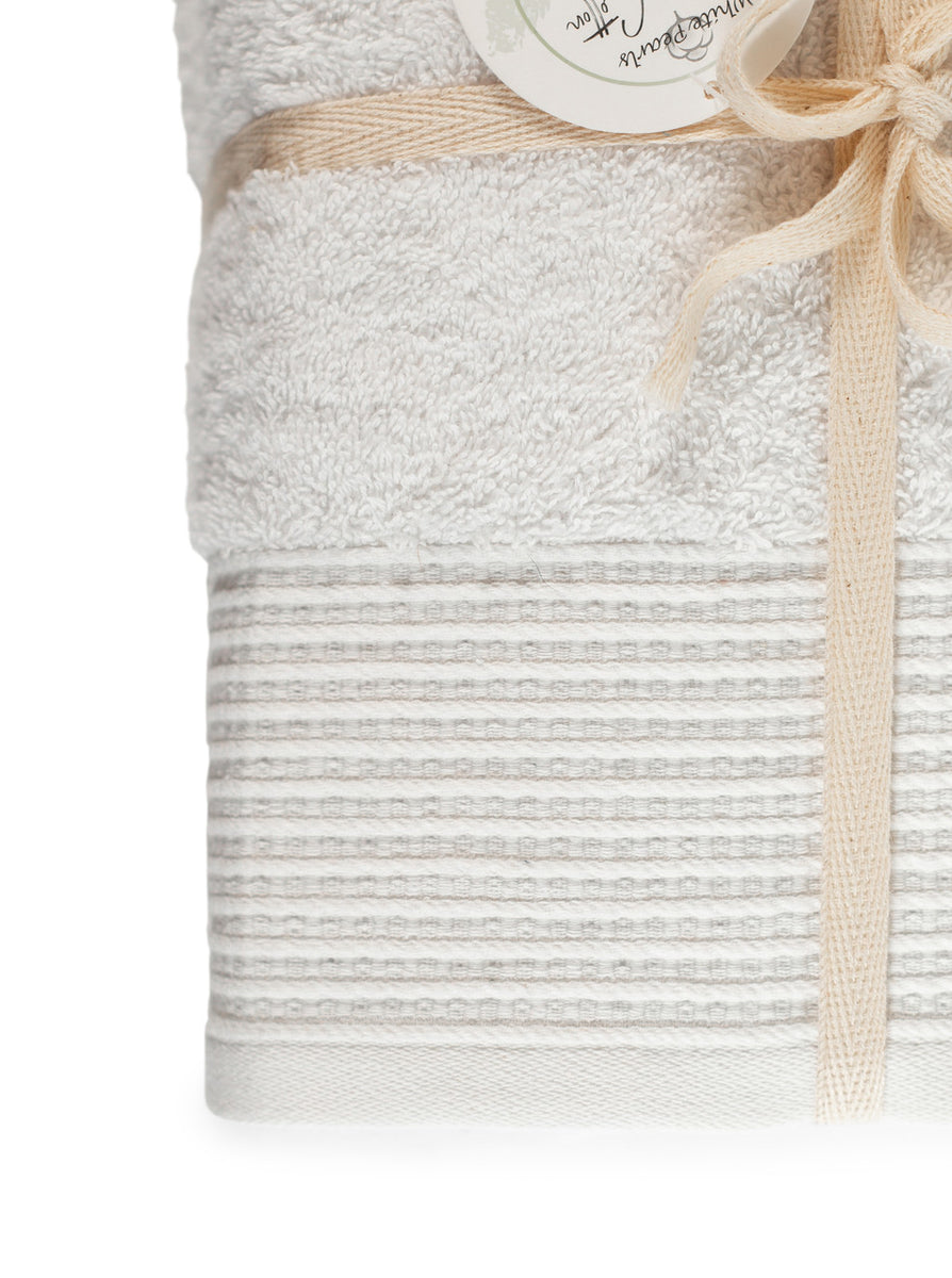 100% Organic Cotton Bath Towels – Soft, Eco-Friendly, Gift-Ready Towels with Ribbon